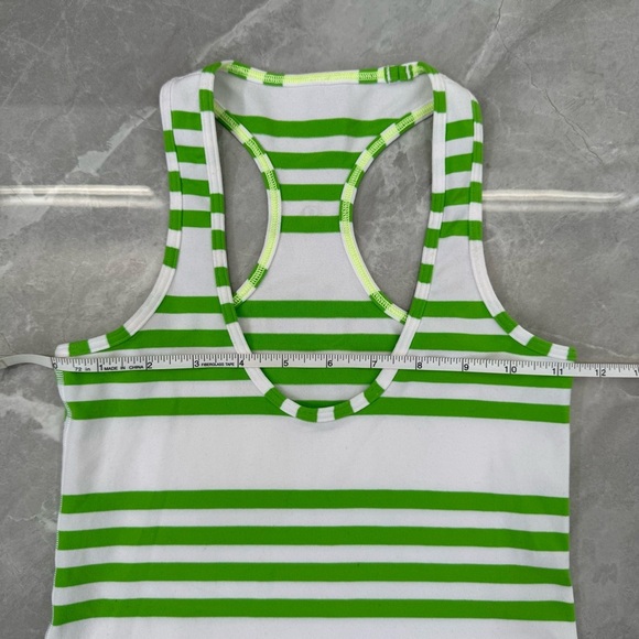 Women’s Lululemon Cool Racerback Striped Tank Top Ocean Stripe Frond Size 2 - Picture 13 of 16